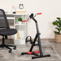 Soozier Pedal Exerciser, Hand Arm Knee and Leg Exercise Machine for Seniors, Height-adjustable, with LCD Display and Foot Massage Roller(m-10)