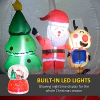 Outsunny 5.5FT Inflatable Christmas Crystal Ball, Xmas Blow Up Decoration with LED Lights for Indoor, Outdoor, Yard, Party(m-4)