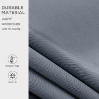 Outsunny 10' x 8' Patio Awning, Manual Retractable Sun Shade with UV Protection and Easy Crank Opening, Dark Gray(m-7)