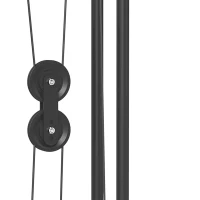 Soozier Home Gym Equipment, Multifunctional Weight Machine with Pulley System for Full Body Strength Training, Black(m-9)