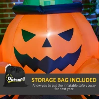 Outsunny 4ft Inflatable Halloween Pumpkin, Blow Up LED  Display for Garden Indoor Outdoor(m-8)