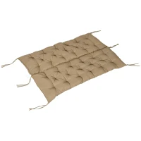 Outsunny 59" x 38" Tufted Bench Cushion for Outdoor Furniture, 3-Seater Replacement for Swing Chair, Patio Sofa/Couch, Khaki(m-8)