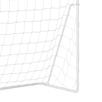 Soozier Soccer Goal, 8 x 5ft Portable Practice Soccer Net with Nylon Mesh, Steel Frame, for Indoor and Outdoor Use(m-12)