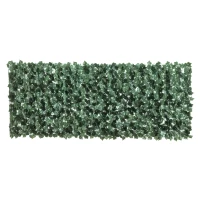 Outsunny Grass Wall Panels, 94.5" x 39" Artificial Grass Wall Decor,Greenery Backdrop Panels Wall for Outdoor, Indoor, Garden, Fence, Backyard, Dark Green(m-1)