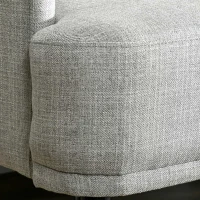 HOMCOM 48" Loveseat Sofa for Bedroom, Modern Love Seats Furniture, Upholstered Small Couch for Small Spaces, Gray(m-9)