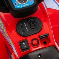 Qaba Kids ATV Quad, 6V Ride On Toy with Rechargeable Battery, Light, Music, Forward & Reverse for Toddlers, Red(m-8)