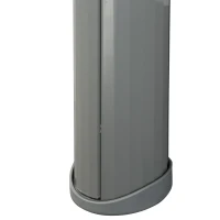 Outsunny 10' Retractable Folding Patio Privacy Side Awning with 50+ UV Protection, 2 Wall Brackets, & Polyester, Grey(m-9)
