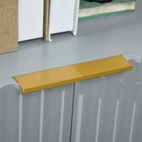 HOMCOM Modern Storage Cabinet Sideboard Buffet Cabinet with Gold Legs for Living Room Dining Room Hallway Grey(m-9)