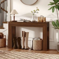 HOMCOM Modern Console Table, 47" Narrow Entryway Table, Walnut(m-10)