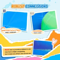 Outsunny Kids Inflatable 6 in 1 Bouncy Castle House Trampoline Slide Water Pool Gun Climbing Wall Basket with Inflator for Kids Age 3-12 Summer 11.5' x 8.8' x 7' Multi-color(m-6)