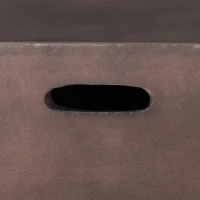 Outsunny 56" Firepit Table for Outside, 50,000 BTU Large Rectangular Stone Gas Firepit with Lava Rocks & Rain Cover, Fits 20lb Tank, Brown(m-8)