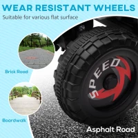 Aosom 6V Quad Kids Electric Car with Wear-resistant Wheels, for Boys and Girls Aged 18-36 Months, White(m-6)