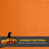 Outsunny 4ft Inflatable Halloween Pumpkin, Blow Up LED  Display for Garden Indoor Outdoor(m-6)