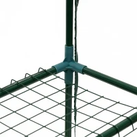 Outsunny 56" x 29" x 77" Mini Greenhouse Walk-in Greenhouse Garden Hot House with 2-Tier Shelving, Roll-Up Door & Weather Cover(m-9)