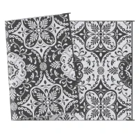 Outsunny Outdoor Rug for Patio, 9' x 18' Waterproof Large Mat, Reversible Plastic Straw Rug for Decor(m-9)