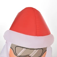 HOMCOM 4 ft Christmas Inflatables Outdoor Decorations Santa Claus Skiing, LED Lighted Blow Up Holiday Yard Christmas Decor(m-9)