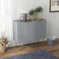 HOMCOM Modern Storage Cabinet Sideboard Buffet Cabinet with Gold Legs for Living Room Dining Room Hallway Grey(m-8)