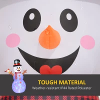 Outsunny 7.9' Inflatable Branch Hand Snowman w/ Rotating Colorful LED Light, Blow-Up Outdoor Display for Party(m-5)