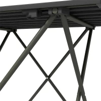 Outsunny Folding Camping Table, Outdoor Portable Picnic Table with Carry Bag, Foldable Table for Camping, Picnic, Hiking, Black(m-7)