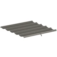 Outsunny 8.2' x 8.4' Retractable Pergola Canopy Replacement for 10' x 10' Frame, Cover Replacement (Cover Top Only), Light Grey(m-2)