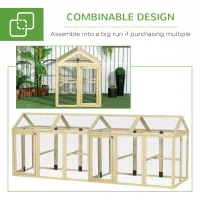 PawHut Chicken Run Expandable Outdoor Large Chicken Coop with 2 Doors and 3 Perches for 1–3 Chickens(m-7)