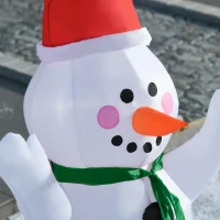 HOMCOM 6ft Inflatable Christmas Tree Decorations and Snowmen, Outdoor Blow-Up Yard Christmas Decor with LED Lights Display(m-8)