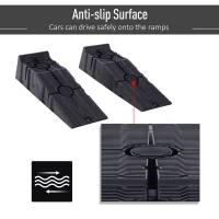 HOMCOM Car Ramps for Oil Changes, 6.7" High Lift, 5500 lbs Capacity, 2PC Car Service Ramps for Cars, SUVs and Small Vans(m-5)