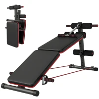 Soozier Foldable Sit Up Bench Core Workout for Home Gym Black(m-2)