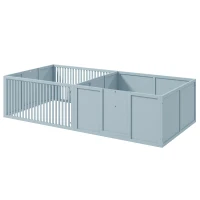 PawHut Whelping Box for Dogs Built for Mother's Comfort, Dog Whelping Pen with Removable Doors, Puppy Playpen for Indoors, Newborn Puppy Supplies & Essentials, 81" x 39" x 20", Gray(m-11)