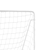 Soozier Soccer Goal, 8 x 5ft Portable Practice Soccer Net with Nylon Mesh, Steel Frame, for Indoor and Outdoor Use(m-11)