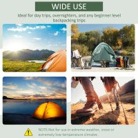 Outsunny 2 Person Camping Tent Dome Tent with Waterproof Polyester Rain Cover, 4 Mesh Windows for Air, & Carry Bag(m-7)
