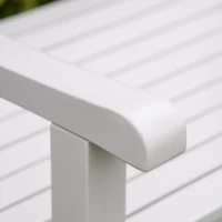 Outsunny 2-Seater Wooden Garden Bench, 4FT Outdoor Patio Loveseat with Unique X-Shape Back for Yard, Lawn, Porch, White(m-9)