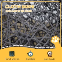 PawHut Rope Weave Cat Bed with Cushion, Stand, for Indoor Cats, Violet(m-5)