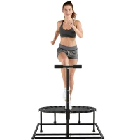 Soozier 2-in-1 38" Rebounder Trampoline for Adult, 8-Angle Adjustable Baseball Volleyball Soccer Rebounder Fitness Trampoline(m-9)