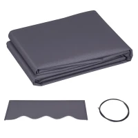 Outsunny 11' x 8' Outdoor Sunshade Canopy Awning Cover, Retractable Awning Fabric Replacement, UV Protection, Grey(m-9)