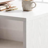 HOMCOM Computer Desk with Drawers Office Desk with Reversible File Drawers Study Table Bedroom Study 47" White(m-10)
