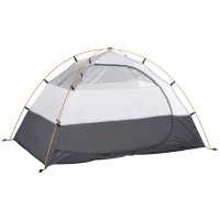 Outsunny 2 Person Camping Tent Dome Tent with Waterproof Polyester Rain Cover, 4 Mesh Windows for Air, & Carry Bag(m-8)
