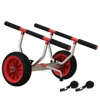 Soozier Kayak Cart Dolly Kayak Cart with Adjustable Width Red(m-9)