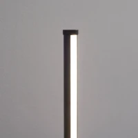 HOMCOM Modern LED Floor Lamp, Tall Corner Light with Metal Base for Office, Bedroom, Living Room, Black(m-11)
