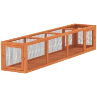 PawHut 79" Long Cat Tunnel, Cat shelter L- Shape with Extendable Design, Cat Enclosure for Indoor/Outdoor Use, Orange(m-9)
