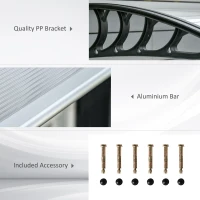 Outsunny Awning Door Canopy, 78.7" x 37.8", Polycarbonate Front Door Outdoor Patio Cover for UV Protection, Clear(m-5)