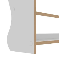 Qaba 3-Tier Kids Bookshelf Wall Mounted, Floating Children's Bookcase for Playroom, Living Room, for 3-8 Years, White(m-12)