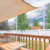 Outsunny Adjustable Sun Sail Shade Canopy Pole/Pipe Installation Kit (SUN SAIL NOT INCLUDED), White(m-2)