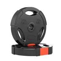 Soozier 1-Inch Weight Plates, Barbell Weights Set for Weightlifting and Strength Training, 2 x 11lbs + 2 x 5.5lbs(m-10)