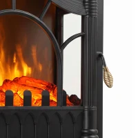 HOMCOM Electric Fireplace 1000W/2000W, Freestanding Heater with Adjustable Thermostat, Overheat Protection, 3D Flame Effect(m-11)
