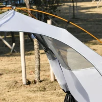 Outsunny 2 Person Camping Tent Dome Tent with Waterproof Polyester Rain Cover, 4 Mesh Windows for Air, & Carry Bag(m-9)