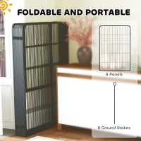 PawHut 39 Inch Exercise Pen, Heavy Duty Dog Playpen, 8 Panel Metal Pet Fence for Medium and Large Dogs, Black(m-6)