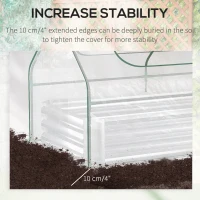 Outsunny 6 x 3 x 1ft Metal Planter Box with Mini Greenhouse, Galvanized Raised Garden Bed with Cover(m-9)
