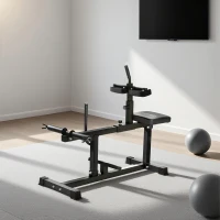 Soozier Adjustable Steel Seated Calf Raise Exercise Strength Training Gym Equipment, Black(m-7)