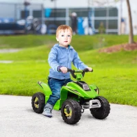Aosom Kids Ride on ATV, 6V Battery Powered Quad Car with Forward, Reverse Switch, for Boys Girls 18-36 Months, Green(m-1)